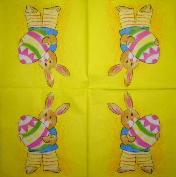 184 Hasen: unnatürlich - 3-lagig - 35x35 cm